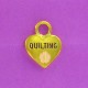CH 1103 Quilting Heart Earring Charm
